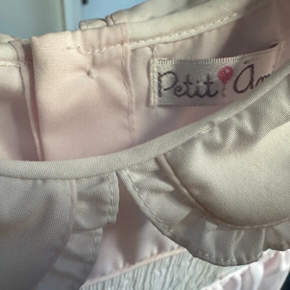 Petit Ami Baby Girl Smocked Dress with Bunny Embroidery (6–12M) - Picture 5 of 10